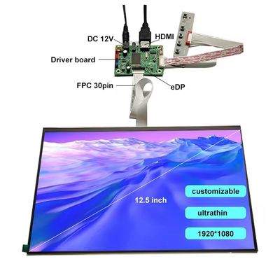 kupować 12.5 Inch Ultracienkie TFT LVDS Ekran LCD o światle słonecznym produkcja online