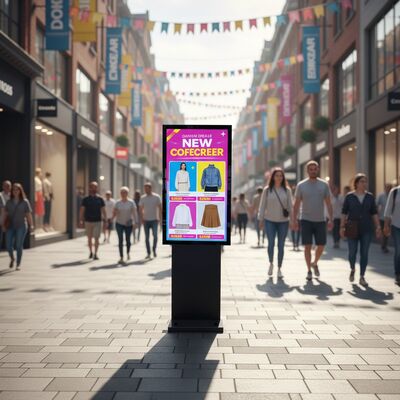 kupować 49-calowy wodoodporny cyfrowy billboard zewnętrzny IP65 z jasnością 3000cd/m² wyświetlacz reklamowy LCD produkcja online