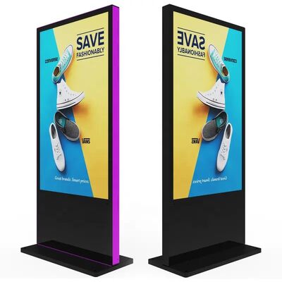 kupować Zewnętrzny cyfrowy kiosk reklamowy LCD z jasnością 2000-3000 nitów, wodoodpornością IP65 i rozmiarem od 32 do 98 cali produkcja online