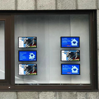 21.5inch LCD IPS Wieloekranowy odtwarzacz wideo dla pełnowymiarowego ekranu okna nieruchomości